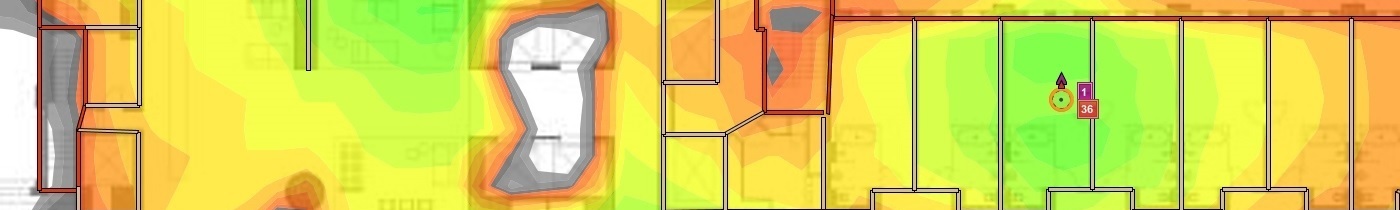 WLAN Heatmap von Ekahau