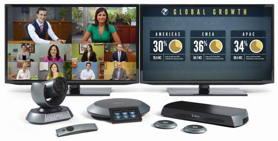 Lifesize Videokonferenzsystem mit zwei Displays